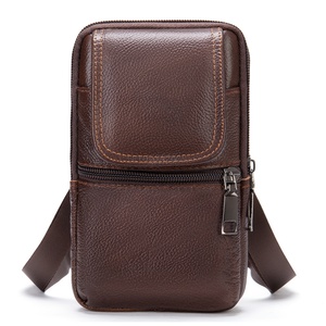 Bolso de Cintura Casual de <span class=keywords><strong>Cuero</strong></span> Genuino para <span class=keywords><strong>Hombre</strong></span>, Venta Directa de Temu, con Cierre de Cremallera, Ligero, Forma de Caja, Moderno, para Teléfono - Product Image 6