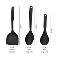 Ensemble d'ustensiles de cuisine en nylon trois pièces pour faire sauter et frire le wok pour la cuisine à domicile