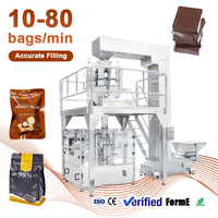 Machines d'emballage automatiques pour sachets de bonbons au chocolat avec peseuse rotative multi-têtes, machines d'emballage pour sachets préformés Doypack