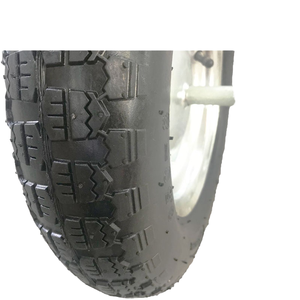 13 Inch Pneumatic Rubber <strong>Tire</strong> with Aluminium Steel Rim Axle Adjustable Sleeve Length 350-8 for <strong>Wheelbarrow</strong> New - Product Image 4