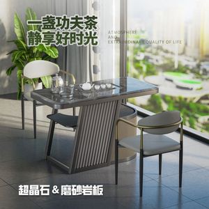 ชุดโต๊ะน้ำชาและเก้าอี้หรูหรา 3 ชิ้น ทนทานสำหรับห้องรับประทานอาหาร - Product Image 1
