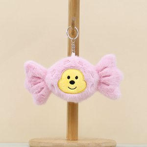 Toptan sevimli şeker maymun peluş kolye anahtarlıklar özel yumuşak oyuncak heykelcik bebek naylon promosyon hediye için dolması hayvan örgü - Product Image 3