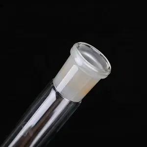 กระติกน้ำควอทซ์ใสขัดเงาสำหรับการทดสอบคุณภาพสูงเครื่องแก้วควอทซ์ก้นกลมพร้อมปากแก้ว