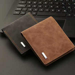 <span class=keywords><strong>Portafoglio</strong></span> Tascabile Di Tendenza Di Lusso In Ecopelle PU Minimalista Porta Carte Da <span class=keywords><strong>Uomo</strong></span> Vintage Corto Di Lusso - Product Image 1