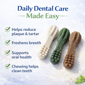 Premium Chicken Beef Milk Flavor Dental Chews for Pets | High Protein Grain-Free <b>Oral</b> <b>Care</b> Treats - Product Image 5