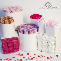 Vente en gros de roses éternelles personnalisées avec logo, faites à la main, dans une boîte - Longue durée (3-5 ans) - Cadeaux pour la fête des mères et la Saint-Valentin
