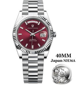 Montre mécanique automatique pour homme PAGANIDESIGN, nouvelle collection, 40 mm, <span class=keywords><strong>calendrier</strong></span>, <span class=keywords><strong>semaine</strong></span>, étanche, 1783 - Product Image 3