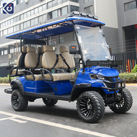 Voiture de golf électrique CAMP 6 places avec batterie au lithium 72V, porte-bagages, homologuée pour la route, buggy de golf pour touristes