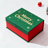 Boîte cadeau de Noël de luxe en carton rigide, style tiroir, pour les fêtes, emballage festif en carton