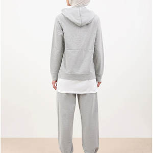 ชุดโยคะโพลีเอสเตอร์/คอตตอนแบบสุภาพสองชิ้น ไซส์พลัส XXL เสื้อแจ็คเก็ตผู้หญิง กางเกงเลกกิ้งทรงบานสำหรับออกกำลังกาย ระบายอากาศ แห้งเร็ว - Product Image 2