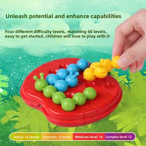 Caterpillar mange une pomme, jeu éducatif de logique et de concentration pour enfants, jeu éducatif à niveaux pour la maternelle, jouets créatifs - Product Image 3