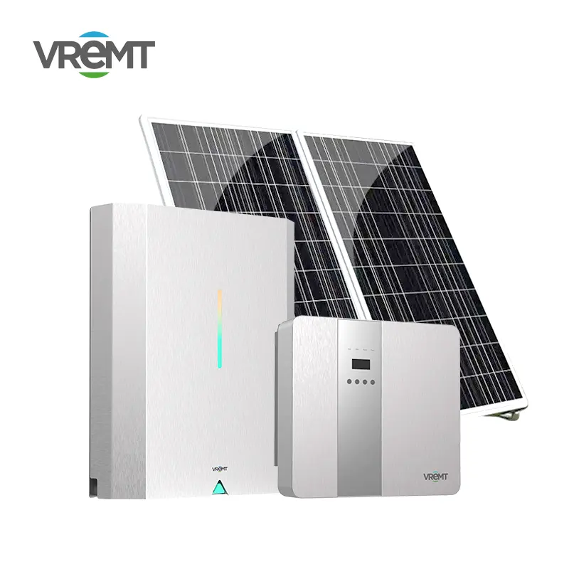 Vremt Lange Levensduur Ip55 Lifepo4 Batterij Zonne-Energie Opslag Stroombron 6000 Cycli Power Wall Lifepo4