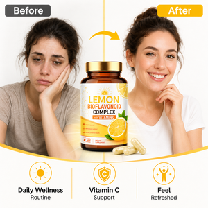Complexe de bioflavonoïdes de citron avec capsules de vitamine C, complément alimentaire, soutien immunitaire et antioxydant, marque privée - Product Image 6