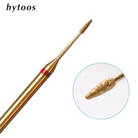 HYTOOS Fraise conique mini de 1 mm pour cuticules, embout de nettoyage d'ongles en titane diamanté russe, accessoires de nettoyage d'ongles pour peaux mortes