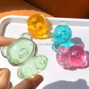 Oso de goma personalizado al por mayor, juguetes antiestrés de maltosa con logo impreso, productos unisex, oso de azúcar transparente - Product Image 1