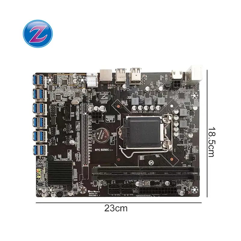 High Quality 12 Gpu Graphic Card B250 Expert Motherboard B250 12gpu Motherboard Support 12 Gpu Cards Motherboard