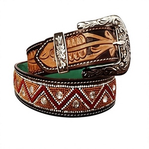 Ceinture unisexe personnalisée en cuir de vache véritable avec boucle à ardillon en acier, motif floral vintage, écologique, haute résistance, imperméable - Product Image 5