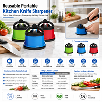 Aiguiseur de couteaux de cuisine portable et réutilisable, outil d'affûtage manuel des lames pour la cuisine à domicile