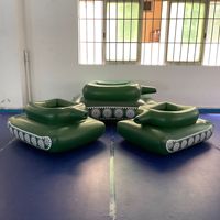 Étonnant Char de Combat Aquatique Gonflable en PVC pour Piscine d'Été avec Pistolet à Eau et Pulvérisateur, Jouet Flottant