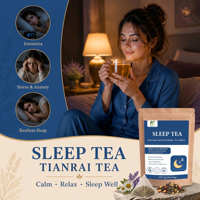 Sachets de thé pour le sommeil 100g (5g x 20) – Sommeil réparateur, nuit paisible, sieste, sons de lune, herbes apaisantes, tranquillité profonde, étoiles, confort, minuit