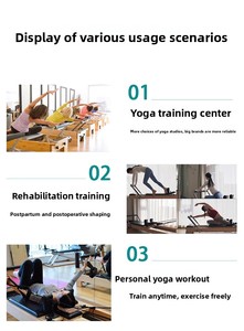 Équipement de Pilates <span class=keywords><strong>Reformer</strong></span> Commercial Professionnel en Bois de Chêne pour la Physiothérapie et les Centres de Réadaptation - Product Image 4