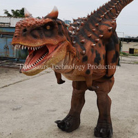 Costume de Carnotaurus animatronique fait main à vendre ou tenues interactives sur le thème des dinosaures pour parcs extérieurs
