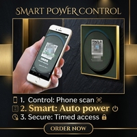 Interrupteur d'énergie pour hôtel, interrupteur WIFI avec mise sous tension automatique à l'ouverture de la serrure, interrupteur intelligent avec 80V/220V