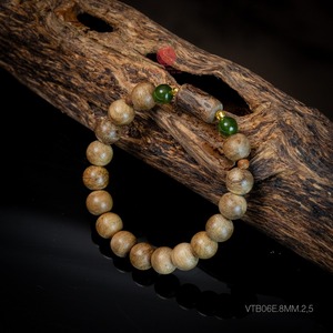 สร้อยข้อมือไม้กฤษณาธรรมชาติสำหรับเด็กและทารก, ลูกปัดไม้กฤษณาแท้, กลิ่นหอมอ่อนโยน, เครื่องประดับทำมือปลอดภัย, ของขวัญสำหรับเด็ก - Product Image 1