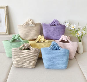 Borsa 2026 Nuova Artigianale da Donna, Pochette Portatile per il Tempo Libero, Borsa <span class=keywords><strong>a</strong></span> Secchiello <span class=keywords><strong>in</strong></span> <span class=keywords><strong>Corda</strong></span> di Cotone Intrecciata all'Uncinetto, Borsa Estiva da Spiaggia, Tote Bag - Product Image 1