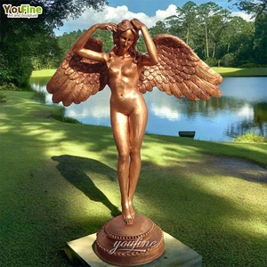 <span class=keywords><strong>Statua</strong></span> di Angelo Femminile in Bronzo da Giardino per Decorazione - Product Image 2