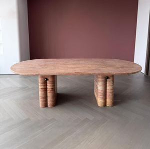 <span class=keywords><strong>Tavolo</strong></span> da pranzo persiano Rosso Travertino levigato mobili in pietra ovale in Travertino Rosso <span class=keywords><strong>tavolo</strong></span> da pranzo <span class=keywords><strong>grande</strong></span> <span class=keywords><strong>tavolo</strong></span> da pranzo <span class=keywords><strong>Design</strong></span> - Product Image 5