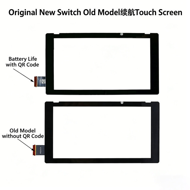 New Touch Screen Digitizer for Nintendo Switch, V1/V2 QR Code & Battery Version