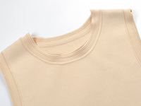 Nouvelle Arrivée 2026 – Robe Midi Femme en Maille Unie, Col Rond, Sans Manches, Coupe Trapèze, Ourlet à Volants Irréguliers, Design Élégant pour l'Été