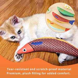 Entrega rápida del fabricante <span class=keywords><strong>Catnip</strong></span> Crinkle Sound Cat Toys Saury <span class=keywords><strong>Fish</strong></span> Squeak Juguetes para mascotas - Product Image 5