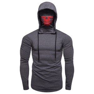 Camiseta OEM, Dropshipping, Venta al por Mayor, Logotipo Personalizado, Moda, Ajustada, <span class=keywords><strong>Manga</strong></span> <span class=keywords><strong>Larga</strong></span>, <span class=keywords><strong>con</strong></span> Capucha, <span class=keywords><strong>para</strong></span> <span class=keywords><strong>Hombre</strong></span> - Product Image 4