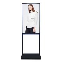 Fabrika fiyat dijital tabela çift taraflı zemin ayakta dijital Kiosk reklam ekranı 4K çözünürlük uzaktan içerik