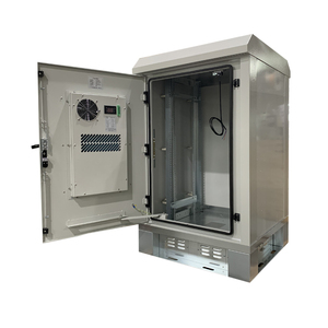 High Quality 18U IP55 IP65 Waterproof Outdoor Rack Sheet Metal Enclosure Street <b>Cabinet</b> With Air Conditioner SAE1000 Waterproof - Product Image 1