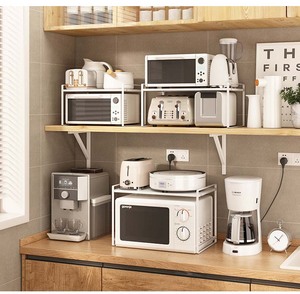 Microwave <strong>Shelf</strong> Small Household Appliances Storage Holder <strong>Air</strong> <strong>Fryer</strong> Organizer Kitchen Storage Rack - Product Image 2