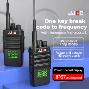 Inalámbrico al por mayor personalizado JJCC walkie-talkie práctico de mano de dos vías de radio de larga distancia impermeable walkie talkie