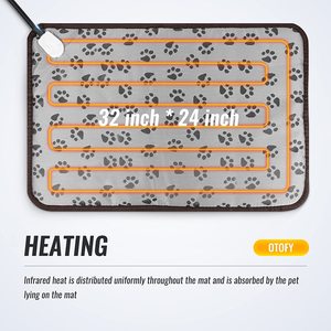 Coussin chauffant pour chien et <span class=keywords><strong>chat</strong></span>, tapis chauffant d'intérieur, électrique, étanche, avec cordon résistant à la mastication, <span class=keywords><strong>couverture</strong></span> <span class=keywords><strong>chauffante</strong></span> pour animaux de compagnie - Product Image 4