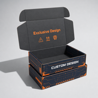 Boîte d'expédition pliable en carton ondulé personnalisée avec logo sur mesure pour un emballage sûr