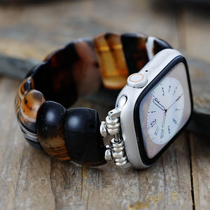 Bracelets <span class=keywords><strong>de</strong></span> montre IWatch en agate <span class=keywords><strong>de</strong></span> luxe, <span class=keywords><strong>bracelet</strong></span> élastique perlé pour femmes, compatible avec les séries 11, 10, 9, bijoux pour femmes, <span class=keywords><strong>bracelet</strong></span> <span class=keywords><strong>de</strong></span> montre 46 mm, 42 mm - Product Image 1