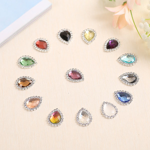 Gouttelettes d'eau en strass, accessoires de bijoux en verre pour bricolage, coiffes de mariée, accessoires pour cheveux d'enfants, fournitures artisanales faites à la main - Product Image 2