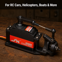 Servomoteur JX PDI-2506MG 24,8g 6,2kg.cm à engrenages métalliques, boîtier intermédiaire en aluminium CNC, double roulement pour pièces d'aile fixe de planeur RC