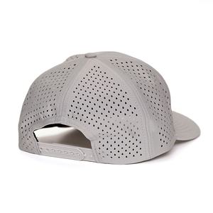 Casquette Snapback à 6 panneaux personnalisée, séchage rapide, en nylon perforé au laser, avec logo brodé 3D, vente en gros - Product Image 4