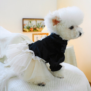 Ropa de poliéster ligera y protectora para mascotas, estilo informal, transpirable, de lujo, para bodas, primavera y verano, para perros pequeños, cachorros y gatos - Product Image 2