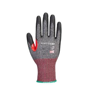 Guantes de seguridad de nitrilo Portwest A670 resistentes al corte y al calor antideslizantes longitud de la ópera puño elástico - Product Image 1