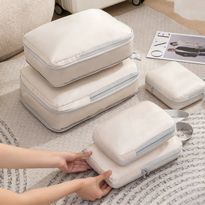 Juego de 4 Bolsas de Compresión para Viaje, Reutilizables, Organizador de Ropa y Artículos de Aseo, Cubos de Embalaje para Maleta, Viajes de Maternidad - Product Image 2