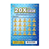 Fabricant de billets de loterie personnalisés 20X, billets à gratter pour loterie, impression numérique UV, papier/carton offset