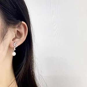 Aretes de Plata DIY 22439 con Cuentas Redondas de 9-13 mm, Accesorios de Perlas Modernos S925, Bandeja para Aretes Vacía Incluida - Product Image 2